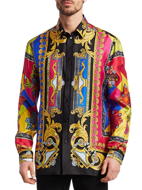 versace look alike silk shirts|silk versace shirt men's.